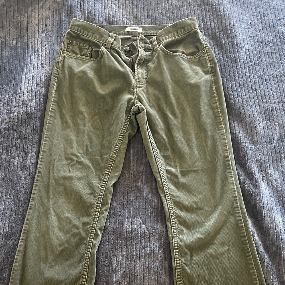 Olive Green Corduroy Pants